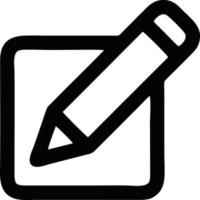 pencil icon in black vector image, illustration of pencil in black on white background, a pen design on a white background
