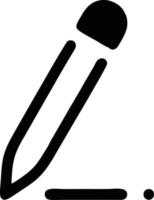 pencil icon in black vector image, illustration of pencil in black on white background, a pen design on a white background