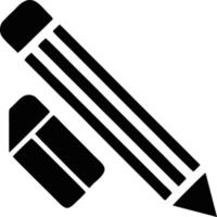 pencil icon in black vector image, illustration of pencil in black on white background, a pen design on a white background