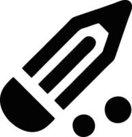 pencil icon in black vector image, illustration of pencil in black on white background, a pen design on a white background