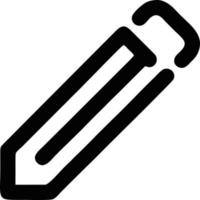 pencil icon in black vector image, illustration of pencil in black on white background, a pen design on a white background