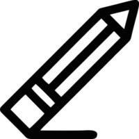 pencil icon in black vector image, illustration of pencil in black on white background, a pen design on a white background