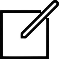 pencil icon in black vector image, illustration of pencil in black on white background, a pen design on a white background