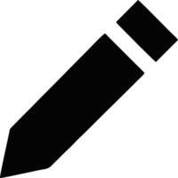 pencil icon in black vector image, illustration of pencil in black on white background, a pen design on a white background