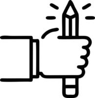 pencil icon in black vector image, illustration of pencil in black on white background, a pen design on a white background