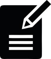 pencil icon in black vector image, illustration of pencil in black on white background, a pen design on a white background