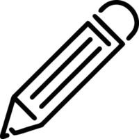 pencil icon in black vector image, illustration of pencil in black on white background, a pen design on a white background