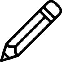 pencil icon in black vector image, illustration of pencil in black on white background, a pen design on a white background