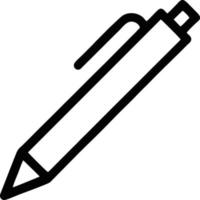 pencil icon in black vector image, illustration of pencil in black on white background, a pen design on a white background