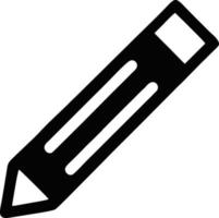 pencil icon in black vector image, illustration of pencil in black on white background, a pen design on a white background