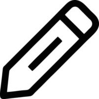 pencil icon in black vector image, illustration of pencil in black on white background, a pen design on a white background