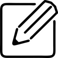 pencil icon in black vector image, illustration of pencil in black on white background, a pen design on a white background