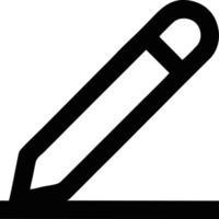 pencil icon in black vector image, illustration of pencil in black on white background, a pen design on a white background