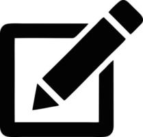 pencil icon in black vector image, illustration of pencil in black on white background, a pen design on a white background