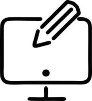 pencil icon in black vector image, illustration of pencil in black on white background, a pen design on a white background