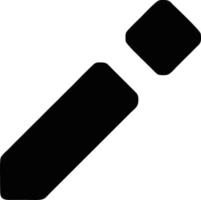 pencil icon in black vector image, illustration of pencil in black on white background, a pen design on a white background