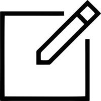 pencil icon in black vector image, illustration of pencil in black on white background, a pen design on a white background
