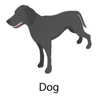 Dog icon, isometric style vector