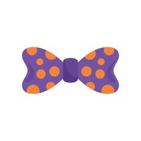 Bow tie orange circle icon, flat style vector