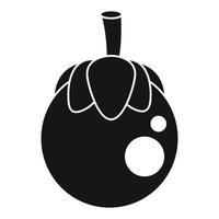 Mangosteen icon, simple style vector