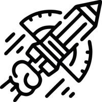 pencil icon in black vector image, illustration of pencil in black on white background, a pen design on a white background