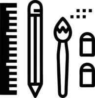 pencil icon in black vector image, illustration of pencil in black on white background, a pen design on a white background