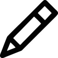 pencil icon in black vector image, illustration of pencil in black on white background, a pen design on a white background