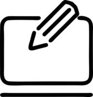 pencil icon in black vector image, illustration of pencil in black on white background, a pen design on a white background