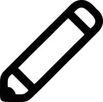 pencil icon in black vector image, illustration of pencil in black on white background, a pen design on a white background