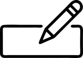 pencil icon in black vector image, illustration of pencil in black on white background, a pen design on a white background