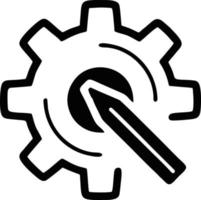 pencil icon in black vector image, illustration of pencil in black on white background, a pen design on a white background