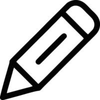 pencil icon in black vector image, illustration of pencil in black on white background, a pen design on a white background