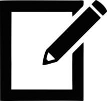 pencil icon in black vector image, illustration of pencil in black on white background, a pen design on a white background