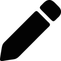 pencil icon in black vector image, illustration of pencil in black on white background, a pen design on a white background