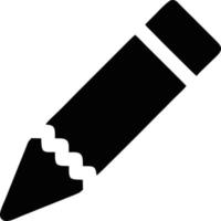 pencil icon in black vector image, illustration of pencil in black on white background, a pen design on a white background