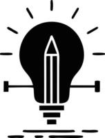 pencil icon in black vector image, illustration of pencil in black on white background, a pen design on a white background