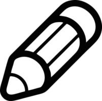 pencil icon in black vector image, illustration of pencil in black on white background, a pen design on a white background