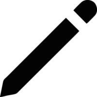 pencil icon in black vector image, illustration of pencil in black on white background, a pen design on a white background