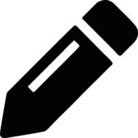 pencil icon in black vector image, illustration of pencil in black on white background, a pen design on a white background