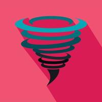 Tornado icon in flat style vector