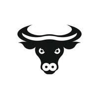 icono de vector de logotipo de cabeza de toro