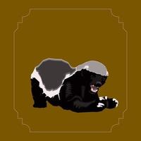 Honey Badger Vector Illustration