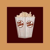 Fast Food Popcorn Vector