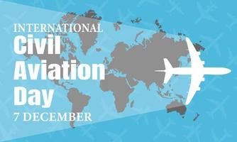 International civil aviation day vector