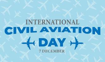 dia internacional de la aviacion civil vector