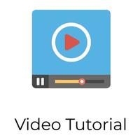 Trendy Video Tutorial vector