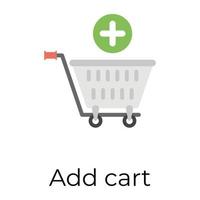 Trendy Add Cart vector