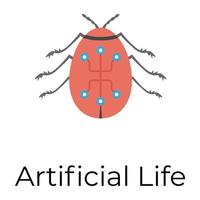 Trendy Artificial Life vector