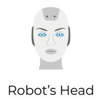 Trendy Robot Head vector