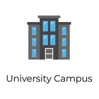 Trendy University Campus vector